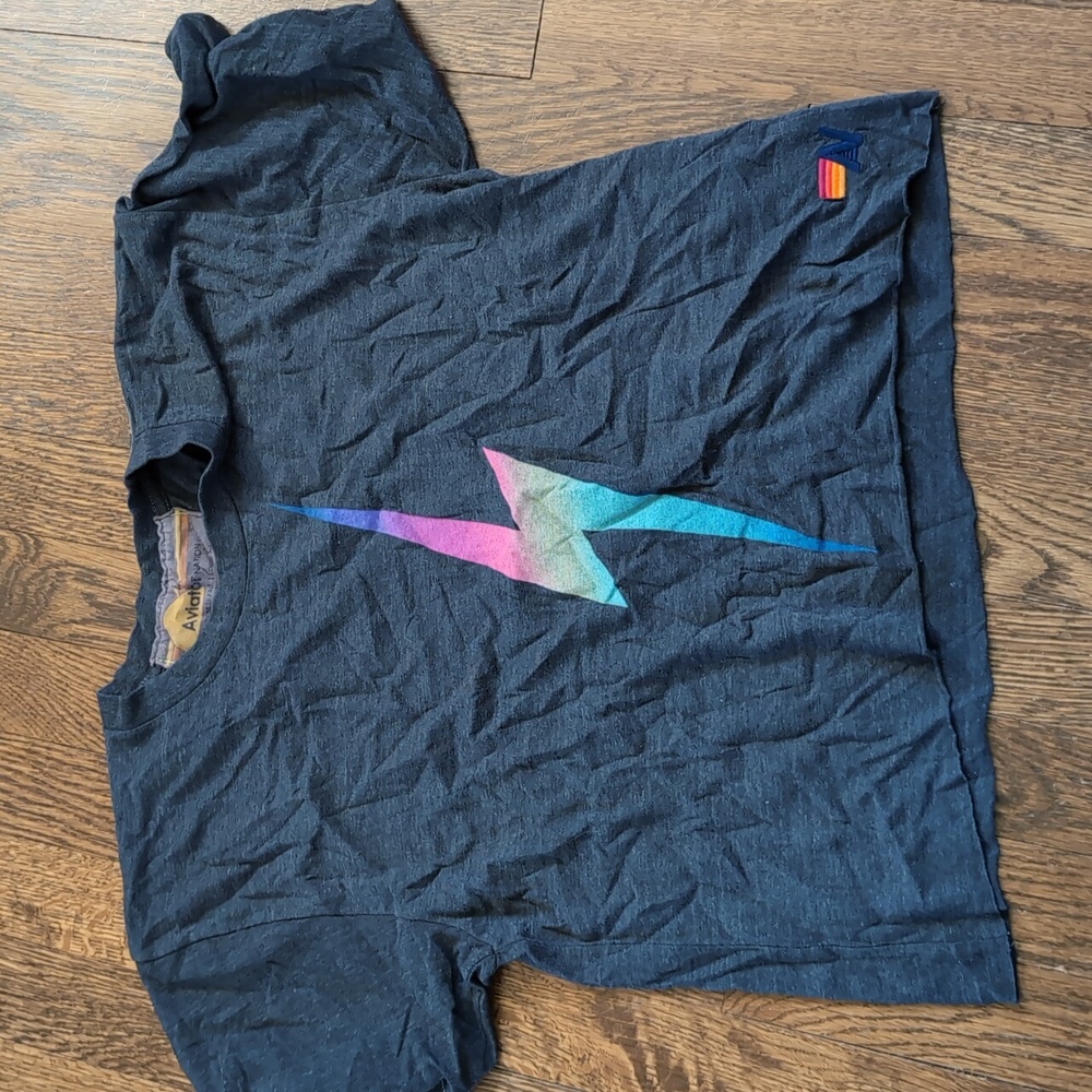 Aviator Nation Bolt Cropped Tee Size M